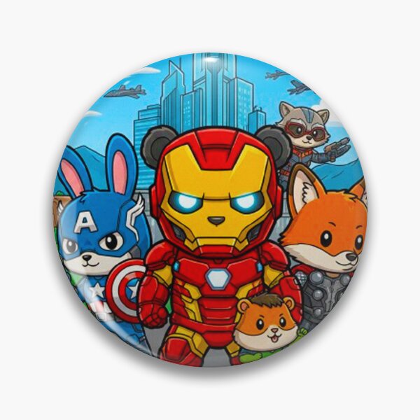 Item preview, The Ultimate Animal Avengers - Chibi Hero Squad Mountain Mission Sticker designed and sold by MT-Hub | Cute Aesthetic Art, Stickers & Phone Cases.