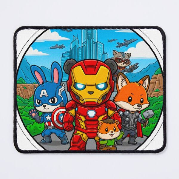 Item preview, The Ultimate Animal Avengers - Chibi Hero Squad Mountain Mission Sticker designed and sold by MT-Hub | Cute Aesthetic Art, Stickers & Phone Cases.