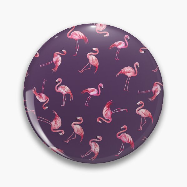 Item preview, Tossed Watercolor Flamingos on Dark Purple designed and sold by KSimpson838.