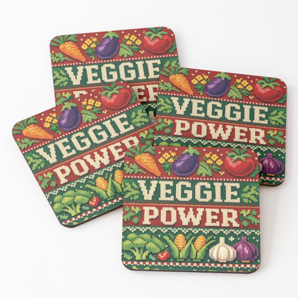 Item preview, Veggie Power – Colorful vegetable design in a knitted look designed and sold by Mauswohn.