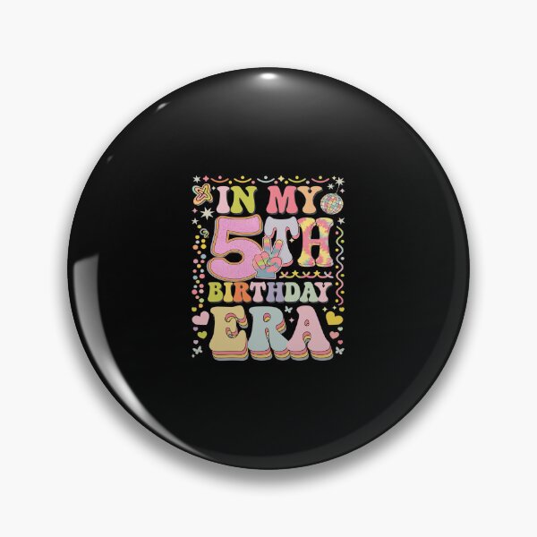 Item preview, In My 5th Birthday Era Groovy Five 5 Year Old Bday Girls  designed and sold by CombatTask.