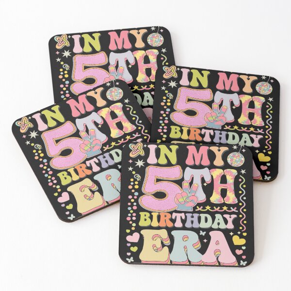 Item preview, In My 5th Birthday Era Groovy Five 5 Year Old Bday Girls  designed and sold by CombatTask.