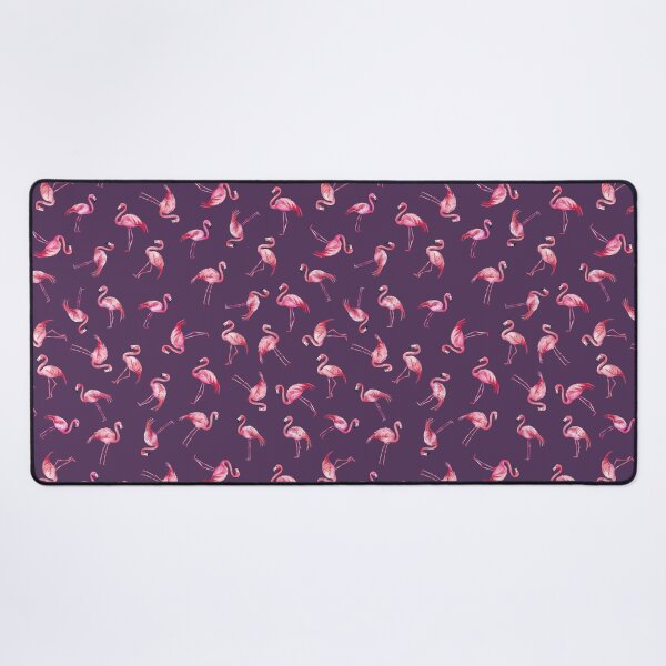 Artikelvorschau, Aquarellflamingos auf dunkelviolettem Grund entworfen und verkauft von KSimpson838.