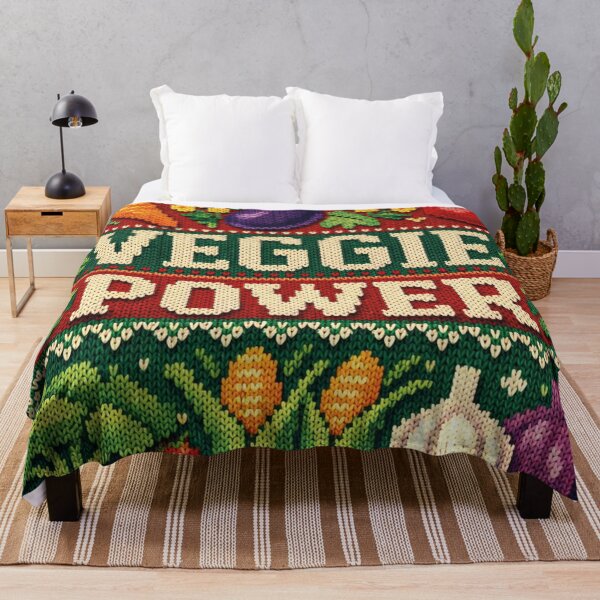 Item preview, Veggie Power – Colorful vegetable design in a knitted look designed and sold by Mauswohn.