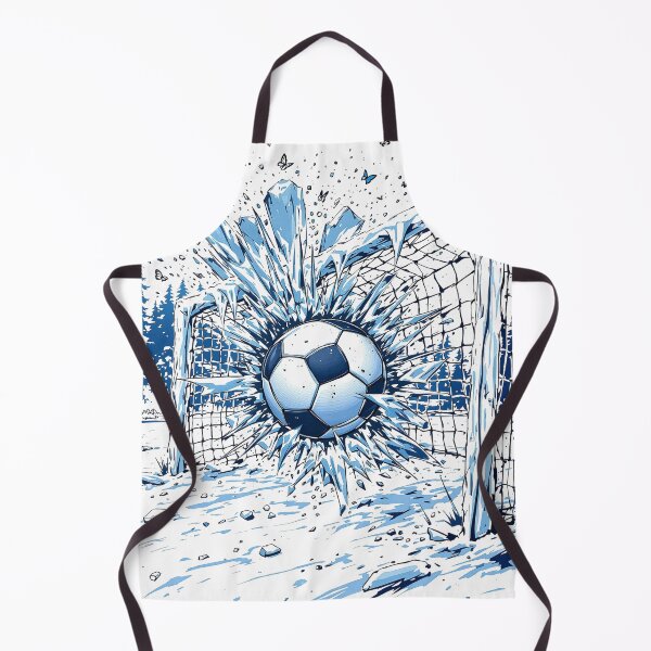 Item preview, Frozen Strike - Winter Soccer Goal in the Icy Wilderness designed and sold by HappySproutArt.