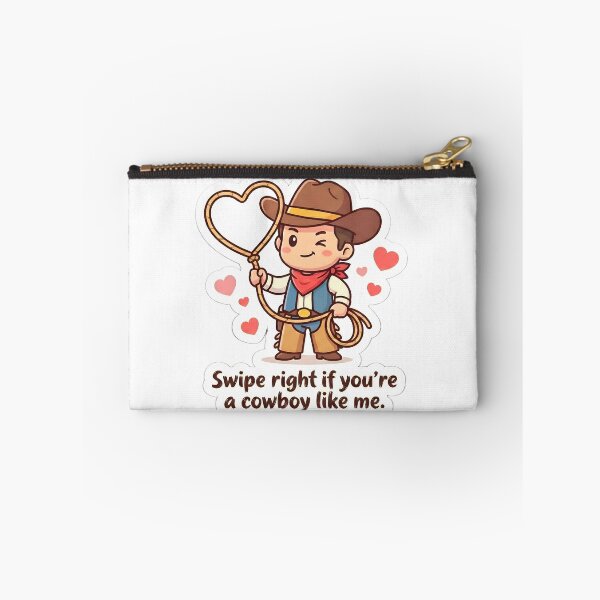 Item preview, Cute Chibi Cowboy with Heart Lasso - Swipe Right for valentine designed and sold by MukuMint.