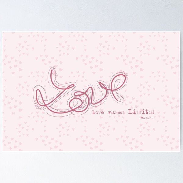 Item preview, Cute Love Word in Loopy Hearts Script designed and sold by Pink Writer.