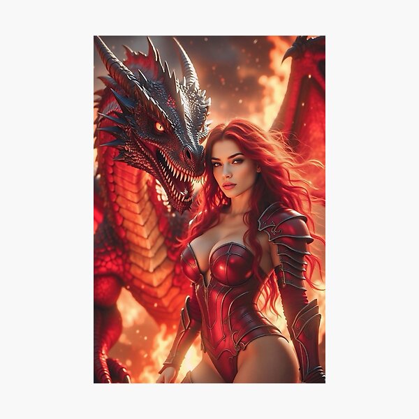 Item preview, Inferno Dragon Empress – Elemental Queens of 2026” designed and sold by SunsetAngelsAI.