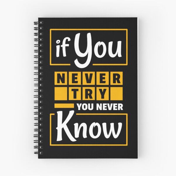 Item preview, If You Never Try You Never Know – Bold Motivational Quote Design designed and sold by Hilal-Studio.