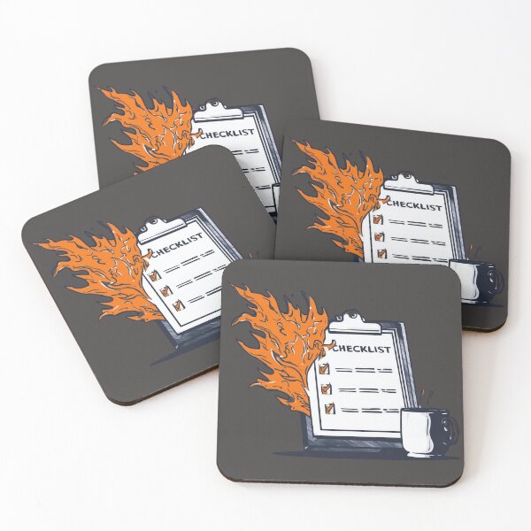 Item preview, Burning To Do List - Checklist on Fire designed and sold by Last-Brain-Cell.