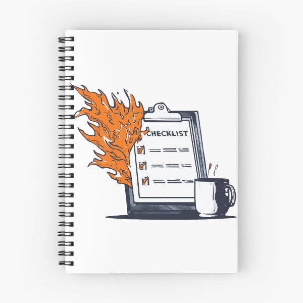 Item preview, Burning To Do List - Checklist on Fire designed and sold by Last-Brain-Cell.