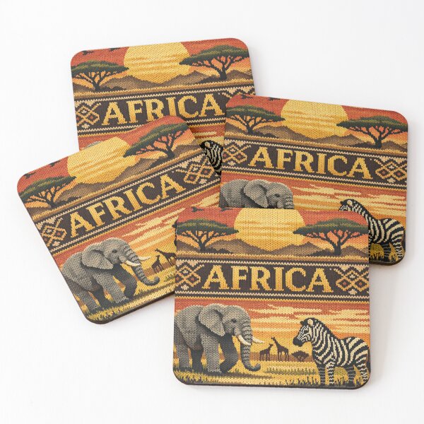Item preview, Safari Adventure – African Knitting Pattern with Elephant and Zebra designed and sold by Mauswohn.