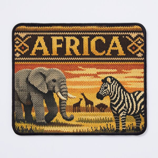 Item preview, Safari Adventure – African Knitting Pattern with Elephant and Zebra designed and sold by Mauswohn.