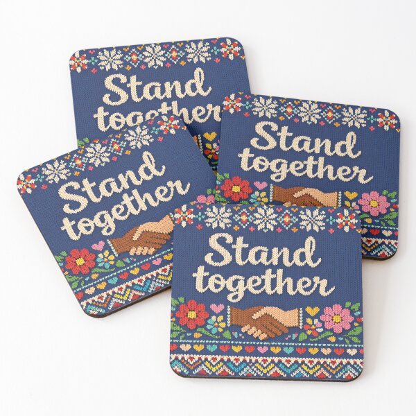 Item preview, Stand Together – Unity in a colorful knit pattern design designed and sold by Mauswohn.