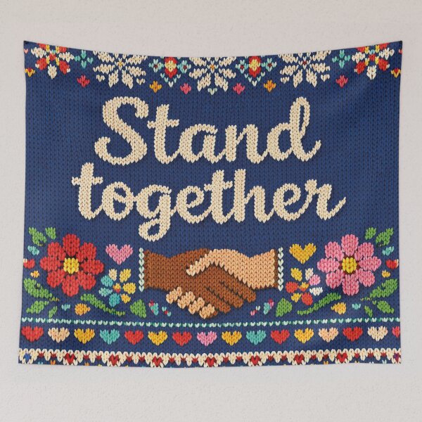 Item preview, Stand Together – Unity in a colorful knit pattern design designed and sold by Mauswohn.