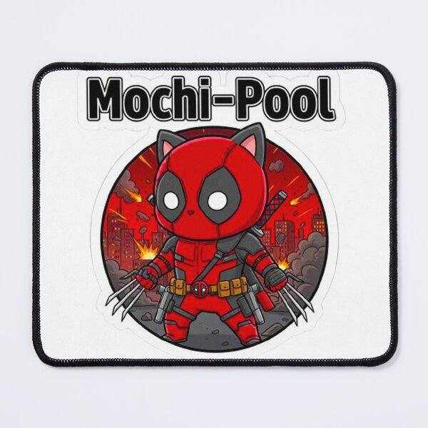 Item preview, Mochi-Pool - Cute Chibi Mercenary Cat with Adamantium Claws Sticker designed and sold by MT-Hub | Cute Aesthetic Art, Stickers & Phone Cases.