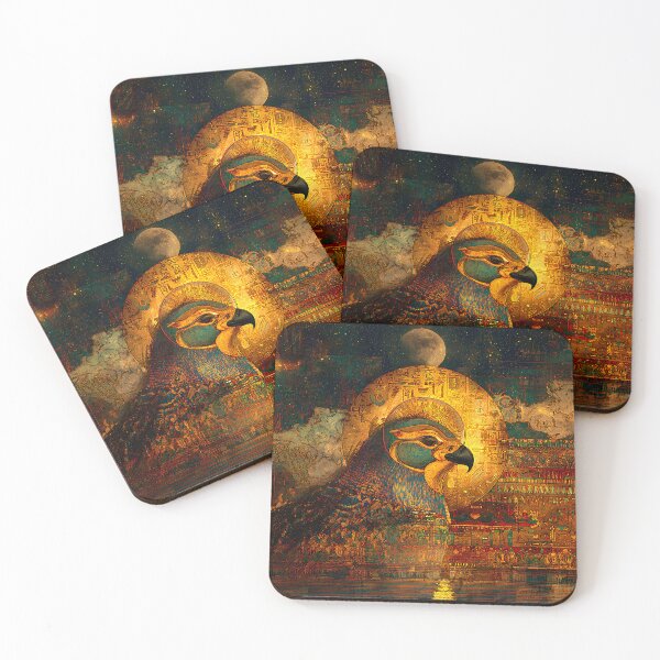 Item preview, Ra-Horakhty, Horus of the Two Horizons | Egyptian Mythology Wall Art designed and sold by Stoneflower-Art.