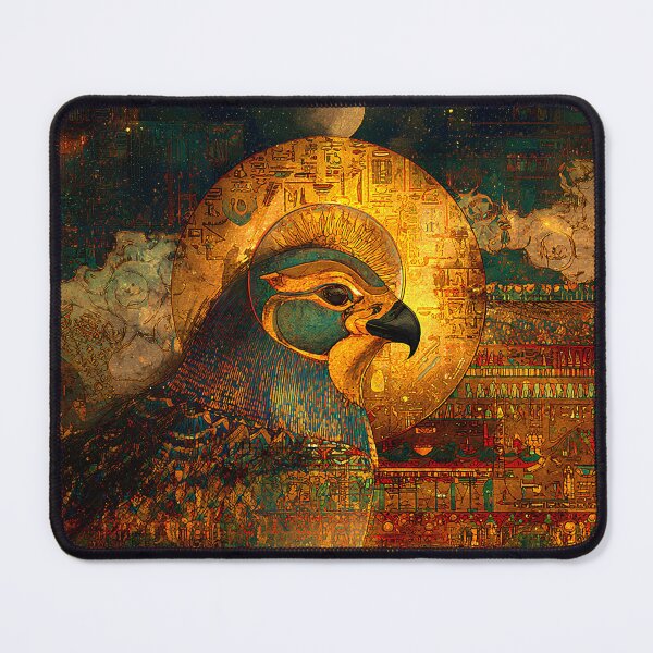 Item preview, Ra-Horakhty, Horus of the Two Horizons | Egyptian Mythology Wall Art designed and sold by Stoneflower-Art.