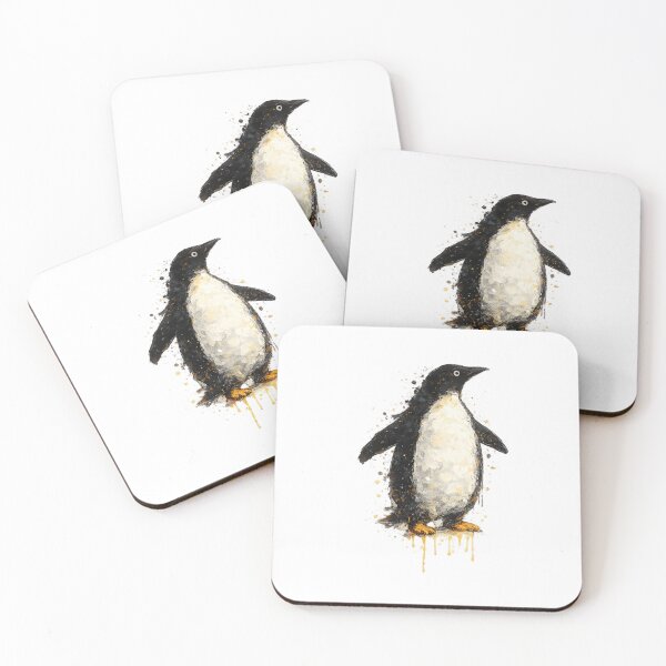 Item preview, Textured Penguin with Dripping Paint Effect designed and sold by Genios123.