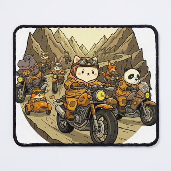 Item preview, Cute Animal Biker Gang - Chibi Mountain Adventure Motorbike Squad Sticker designed and sold by MT-Hub | Art for Every Soul.