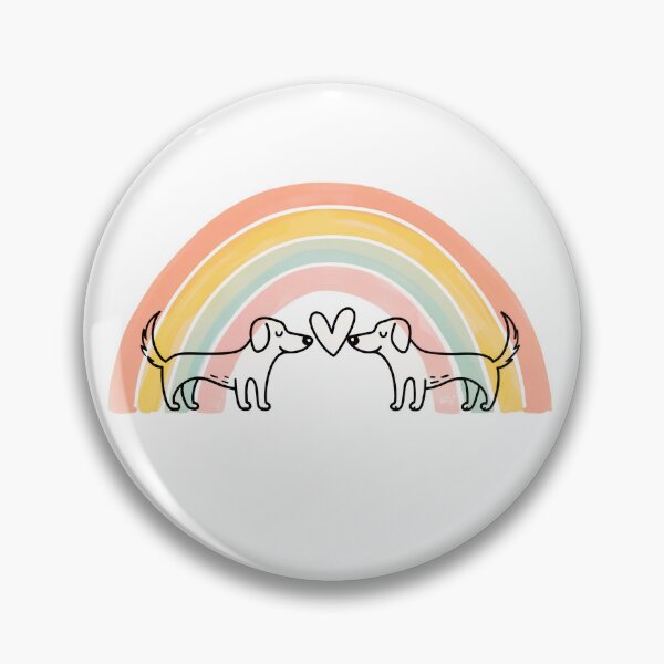 Artikelvorschau, Dog Is Love – Cute Rainbow Dog Minimalist Illustration entworfen und verkauft von Timegraf.