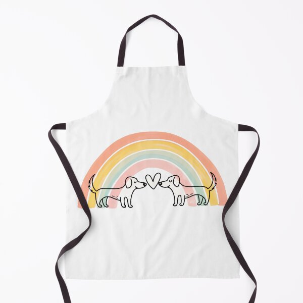Aperçu de l'œuvre Dog Is Love – Cute Rainbow Dog Minimalist Illustration créée et vendue par Timegraf.