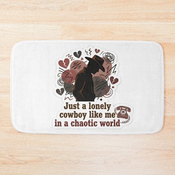 Item preview, Lonely Cowboy in a Chaotic World - Sad Western Silhouette Art designed and sold by MukuMint.
