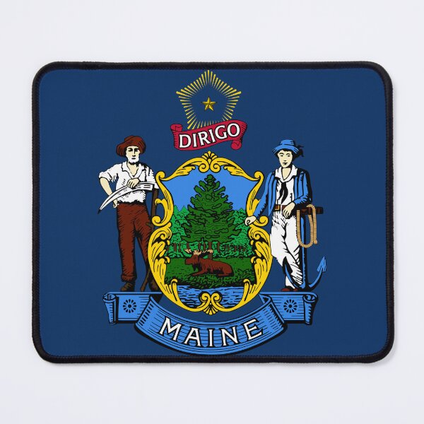 Item preview, Maine State Flag Minimal Design designed and sold by NTGUILTY.