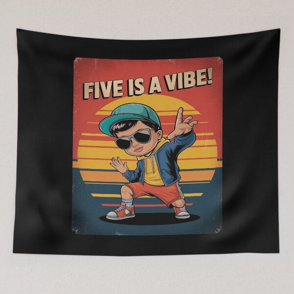 Item preview, Kids 5 Year Old Birthday Dabbing Boy Five Is A Vibe 5th Bday designed and sold by AquaKiev.
