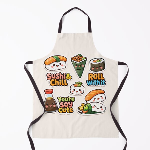 Item preview, Kawaii Sushi & Chill Cute Food Pun Sticker Pack designed and sold by goodcrystals.