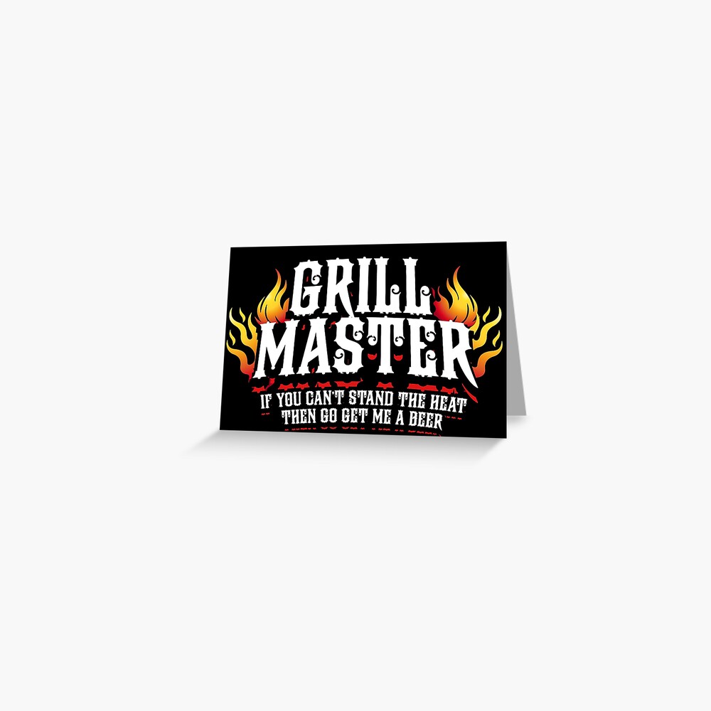 "BBQ Lover Funny Gift Grill Master Meme Quote Design" Greeting Card for