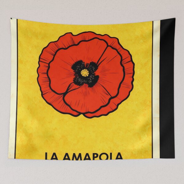 Item preview, La Amapola Flores Rojas Carta Lotería Mexicana designed and sold by ConcienciaEco.