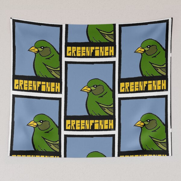 Item preview, Greenfinch – Bold Pop Art - Bird art Illustration by GW-ART designed and sold by GWARTGB.