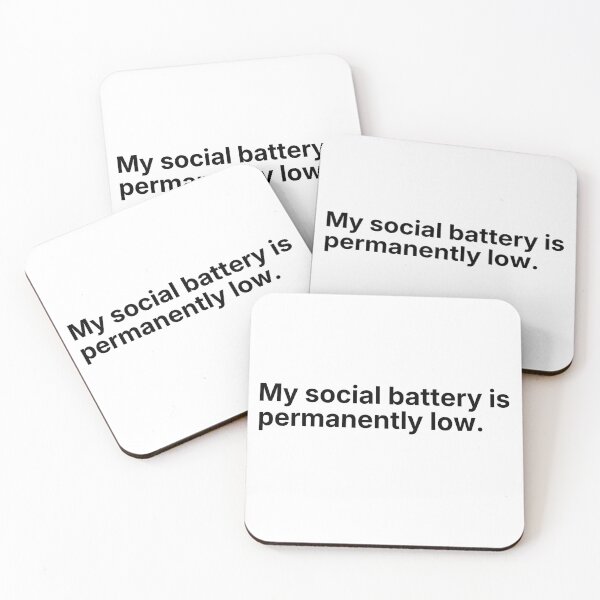Item preview, Mi batería social está siempre baja – Cita de un introvertido minimalista designed and sold by Low Social Battery Club.