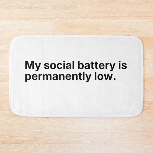 Item preview, Mi batería social está siempre baja – Cita de un introvertido minimalista designed and sold by Low Social Battery Club.