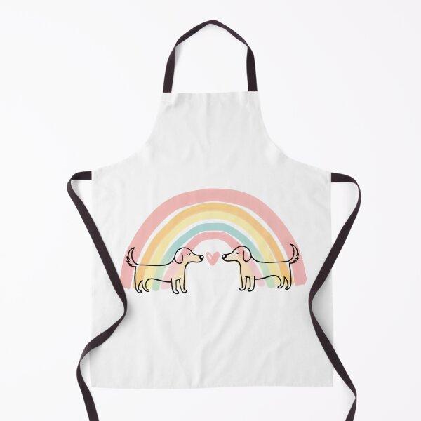 Aperçu de l'œuvre Dog Is Love – Cute Rainbow Dog Minimalist Illustration créée et vendue par Timegraf.