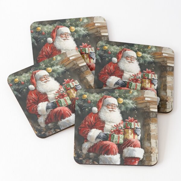 Item preview, Watercolor Illustration of Santa Claus with Christmas Gifts designed and sold by SyberGen.