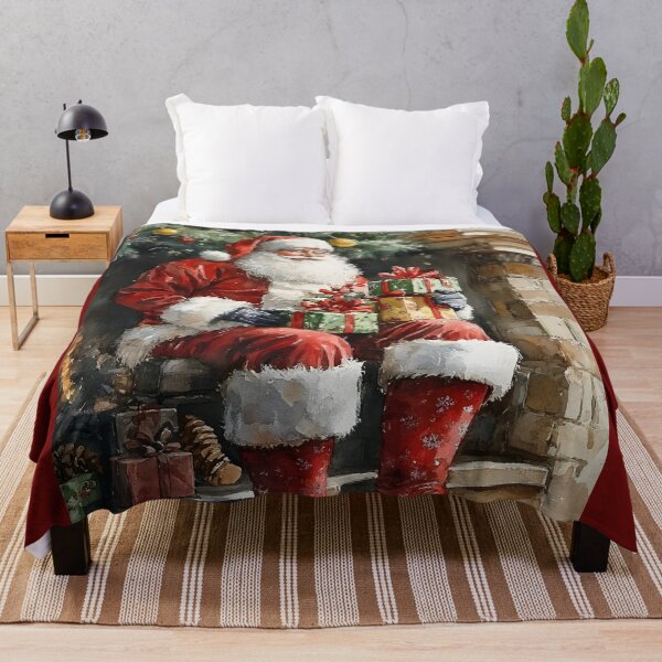 Item preview, Watercolor Illustration of Santa Claus with Christmas Gifts designed and sold by SyberGen.