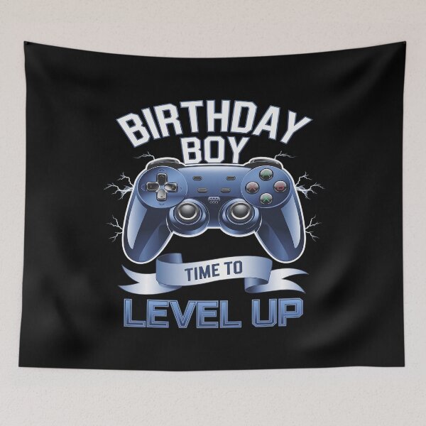 Item preview, Birthday Boy Time to Level Up Video Game Birthday Gamer Boys3  designed and sold by PowAcademy.