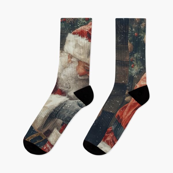 Item preview, Realistic Santa Claus with Christmas Gifts and Stockings designed and sold by SyberGen.