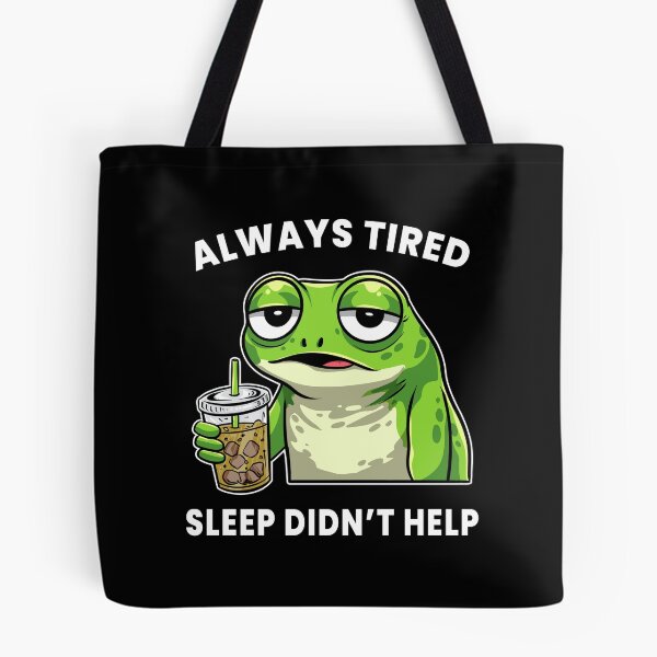 Item preview, Always Tired Frog – Sleep Didn’t Help Funny Tired Meme Shirt designed and sold by Kewessthetic.