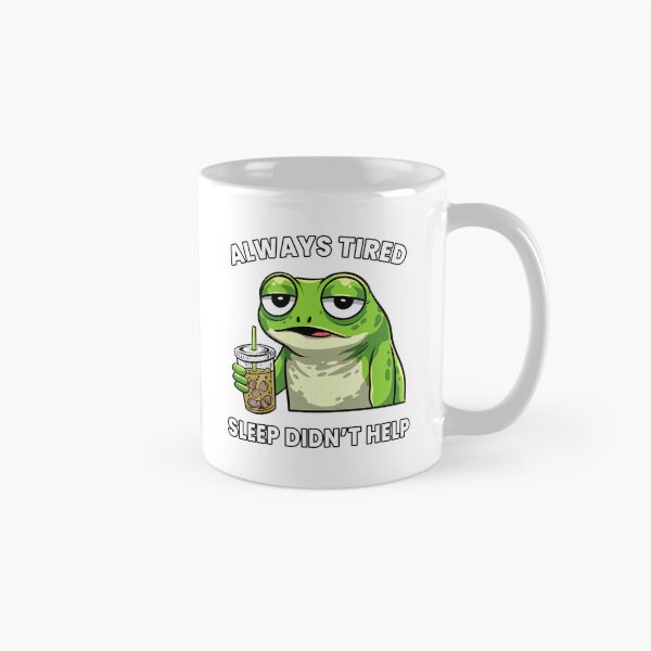 Item preview, Always Tired Frog – Sleep Didn’t Help Funny Tired Meme Shirt designed and sold by Kewessthetic.