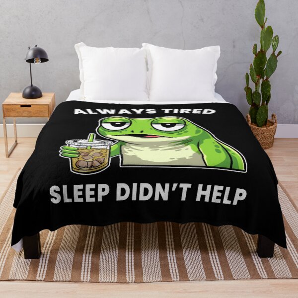 Item preview, Always Tired Frog – Sleep Didn’t Help Funny Tired Meme Shirt designed and sold by Kewessthetic.