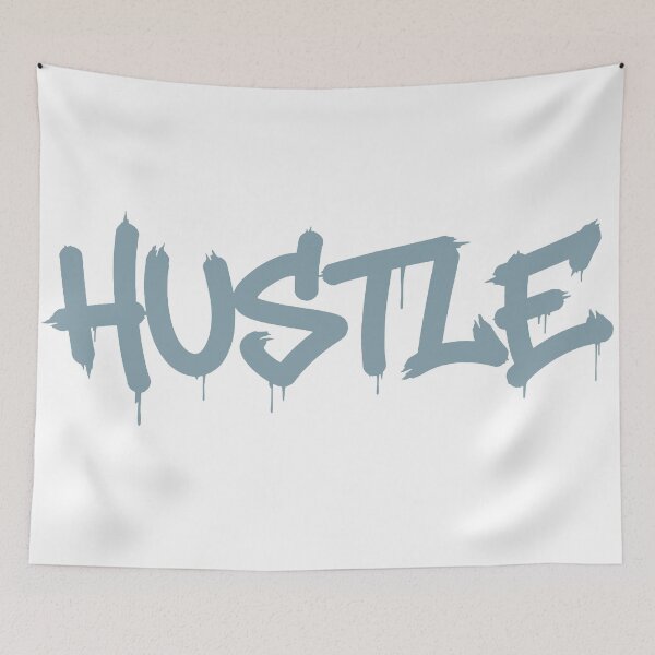 Item preview, HUSTLE – Graffiti Brush Motivation Typography designed and sold by andry01.