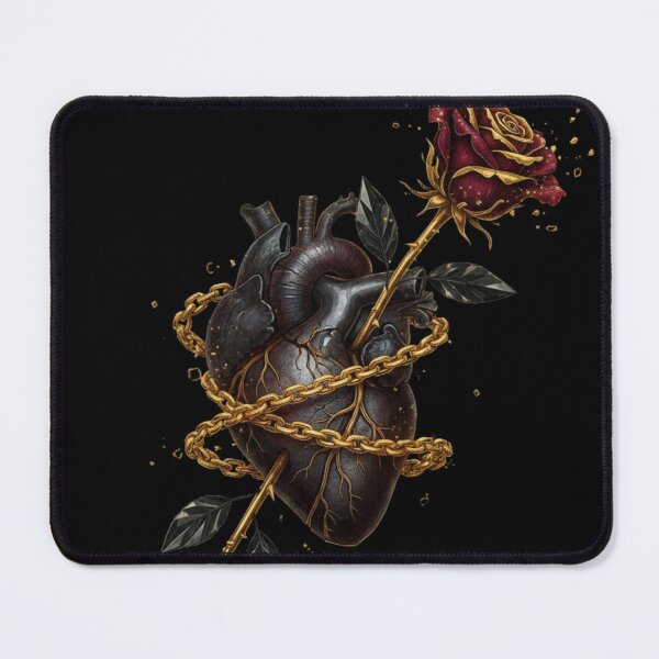 Item preview, Aurum Noir: Golden Rose Piercing the Heart – Luxury Rebellion designed and sold by KawisStarr.