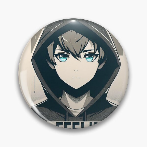 Item preview, No Feelings Anime Hoodie Art | Stoic Mindset Aesthetic Anime Portrait designed and sold by shopwithcare.