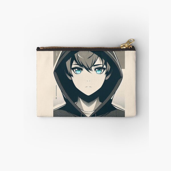 Item preview, No Feelings Anime Hoodie Art | Stoic Mindset Aesthetic Anime Portrait designed and sold by shopwithcare.