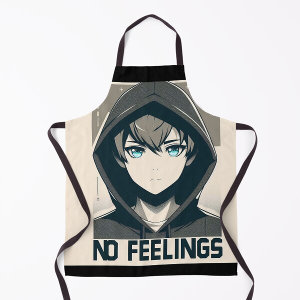 Item preview, No Feelings Anime Hoodie Art | Stoic Mindset Aesthetic Anime Portrait designed and sold by shopwithcare.