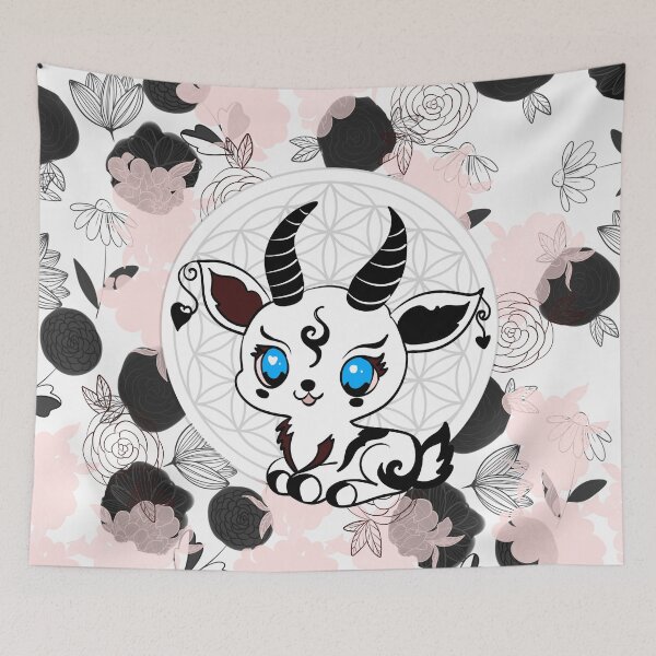 Item preview, Kawaii gazelle flower of life designed and sold by Herami.