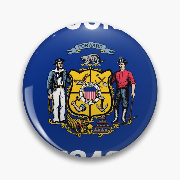Item preview, Wisconsin State Flag Minimal Design designed and sold by NTGUILTY.